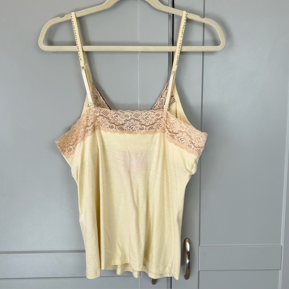 NWT Y2K Womens LG Babydoll Camisole Top Cream Lace Beaded Romantic Boho Strappy - Picture 3 of 9
